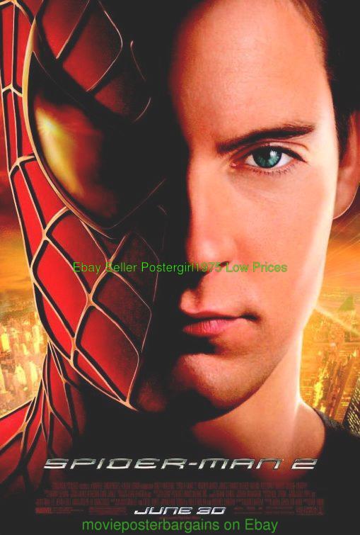 SPIDERMAN 2 MOVIE POSTER DS 27×40 Original & ULTIMATE SPIDERMAN Game Promo BONUS