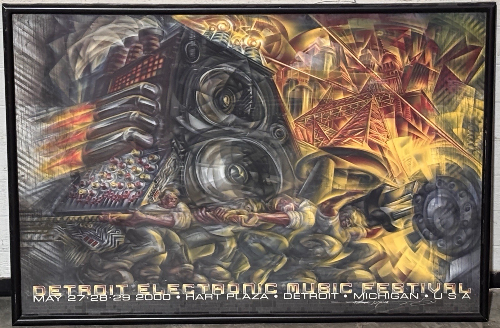 Detroit Electronic Music Festival DEMF Original Posters Set Of Three 2000 – 2002