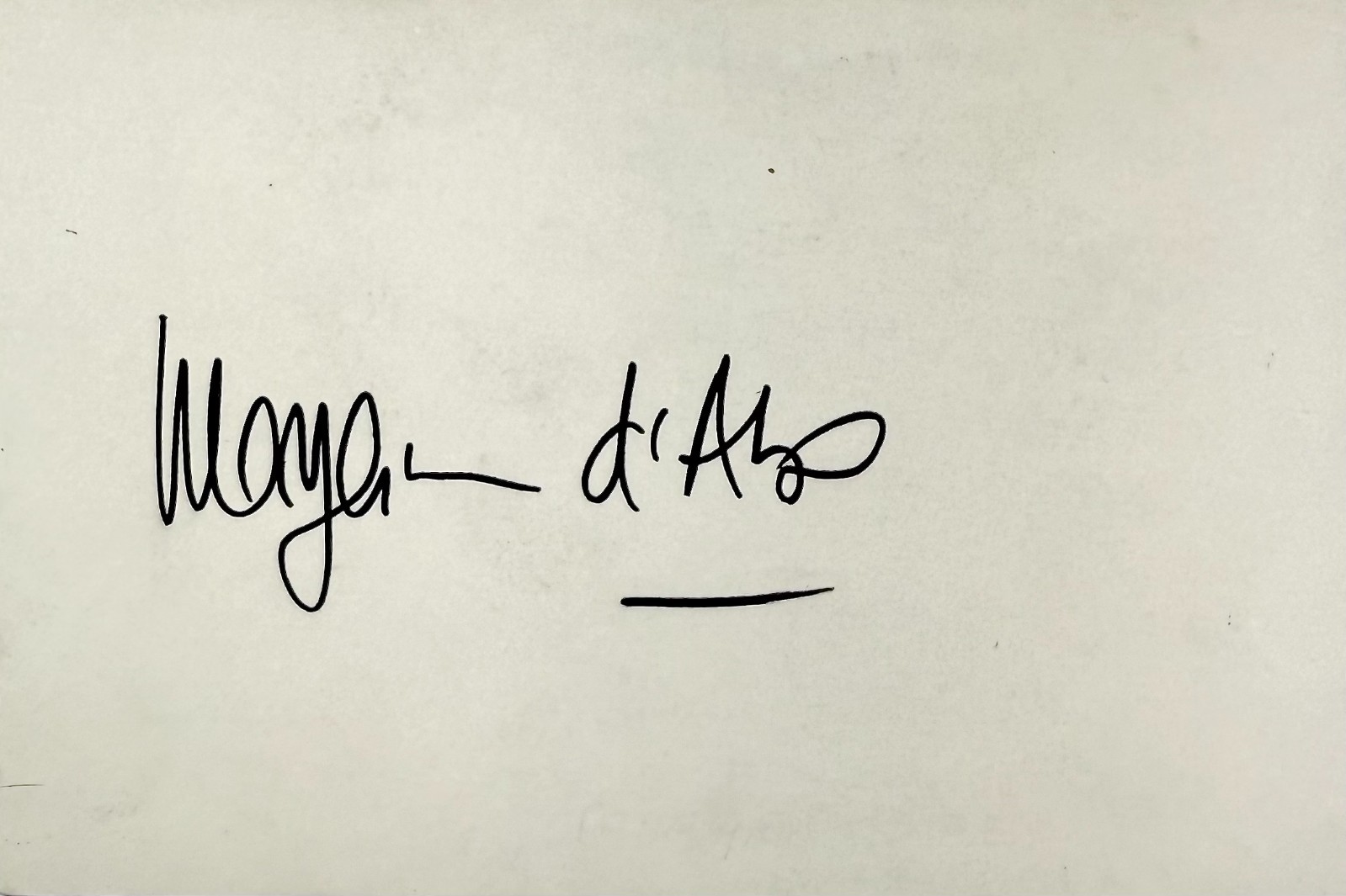 Maryam d’Abo Signed Autograph 4×6 INDEX CARD Something Is Out There DORIAN GRAY