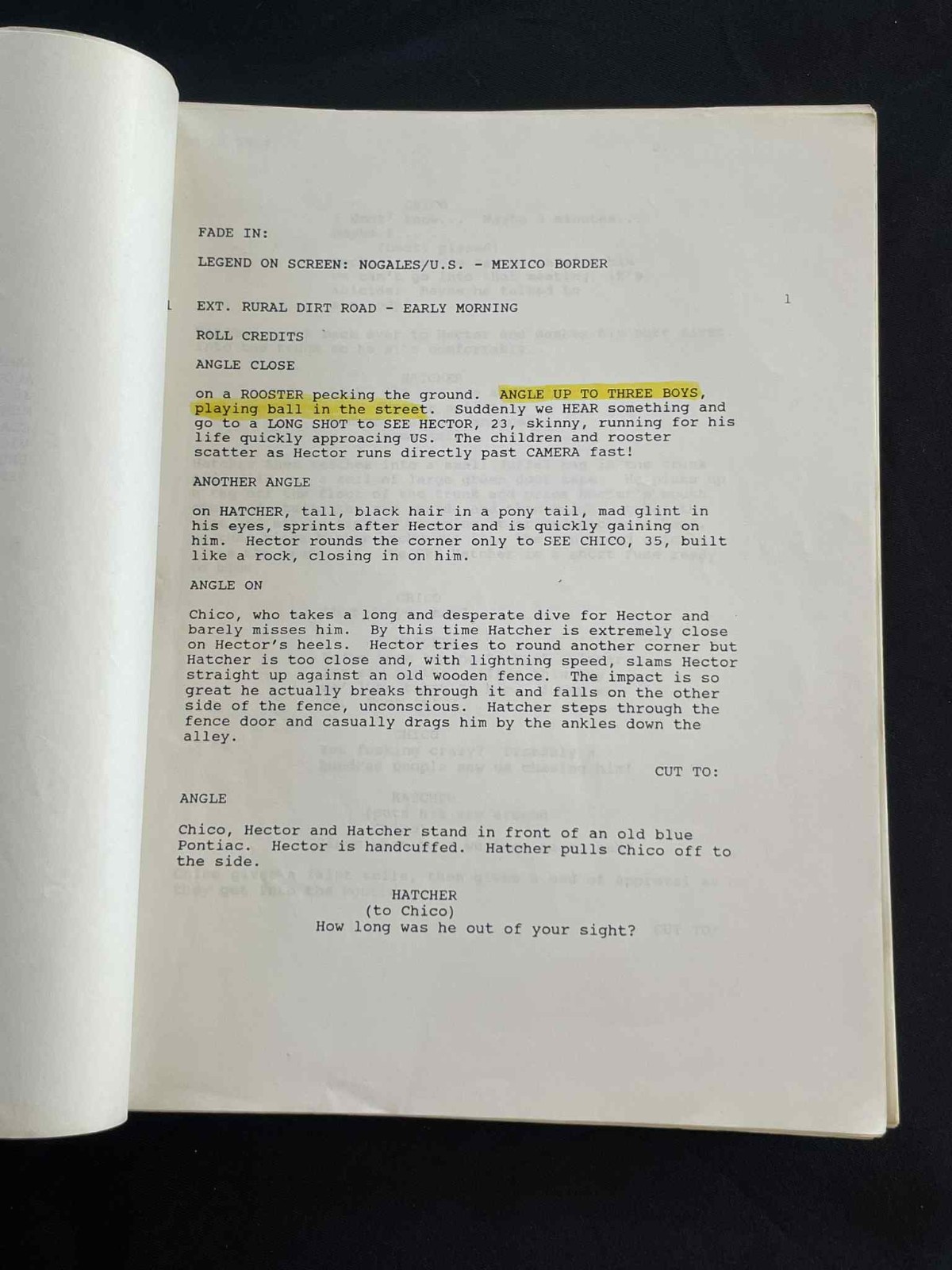 Original 1990 Marked For Death (ScrewFace) SP Films Movie Script 4th Draft