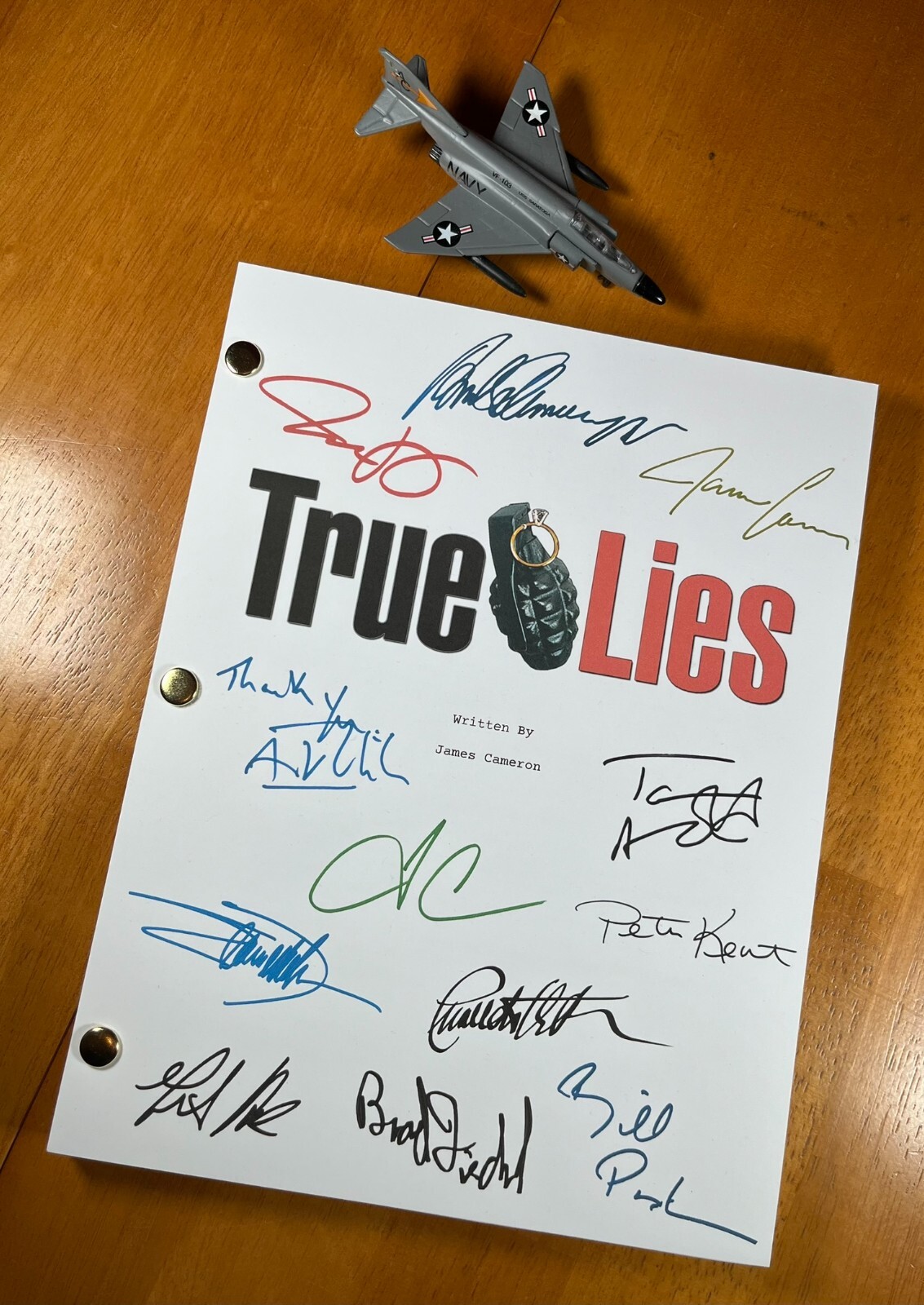 True Lies Script Signed- Autograph Reprints- 140 Pages- Arnold Schwarzenegger