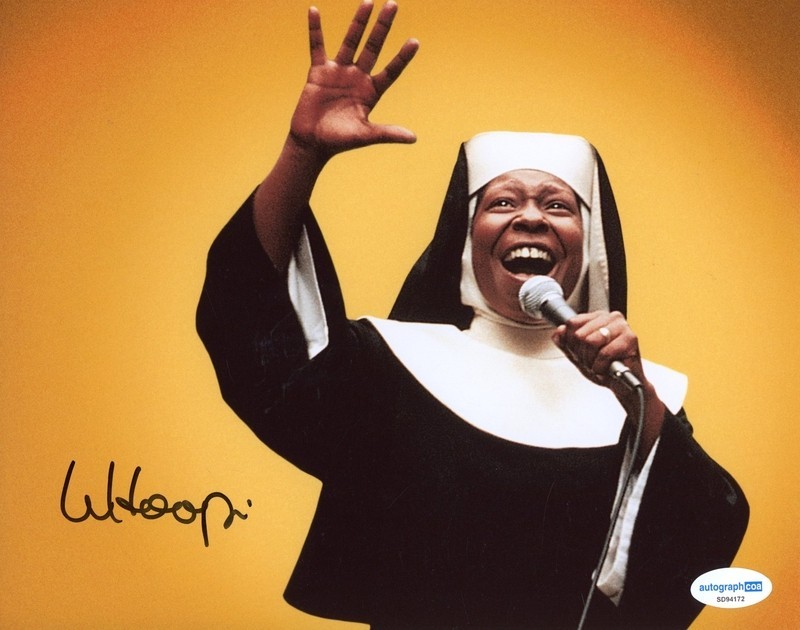 *SISTER ACT* Whoopi Goldberg Signed 8×10 Autograph ACOA