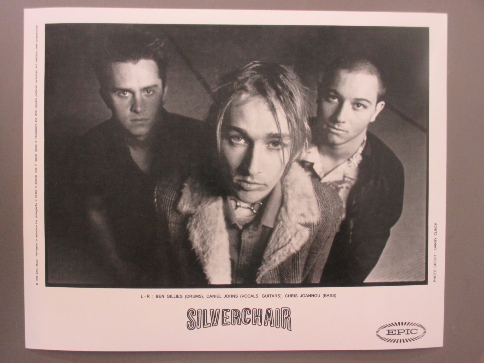 Silverchair 8″ X 10″ glossy black & white promo photo 1999 !