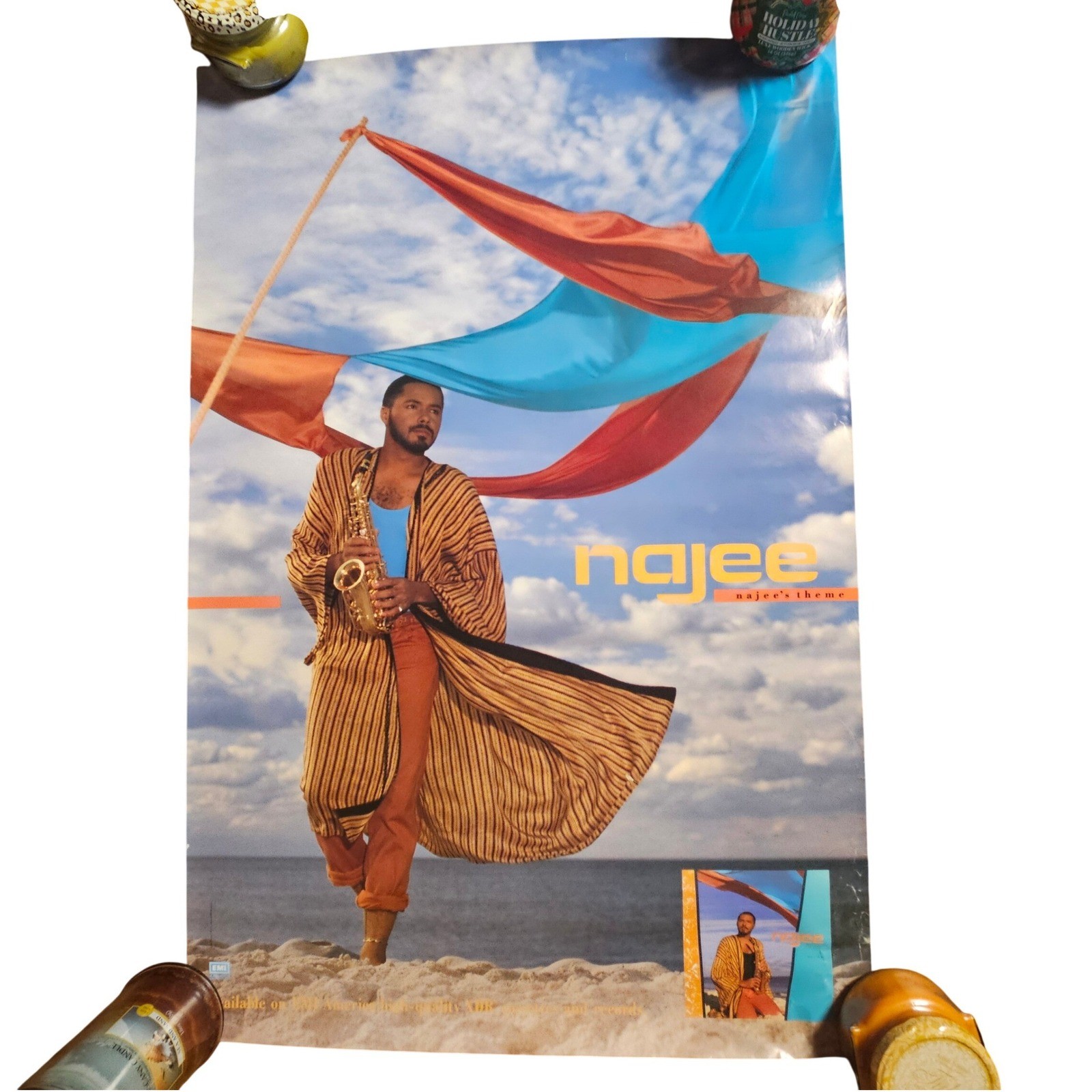 Najee Najee’s Theme 24×36 Original Vintage 1986 EMI America Jazz Promo Poster