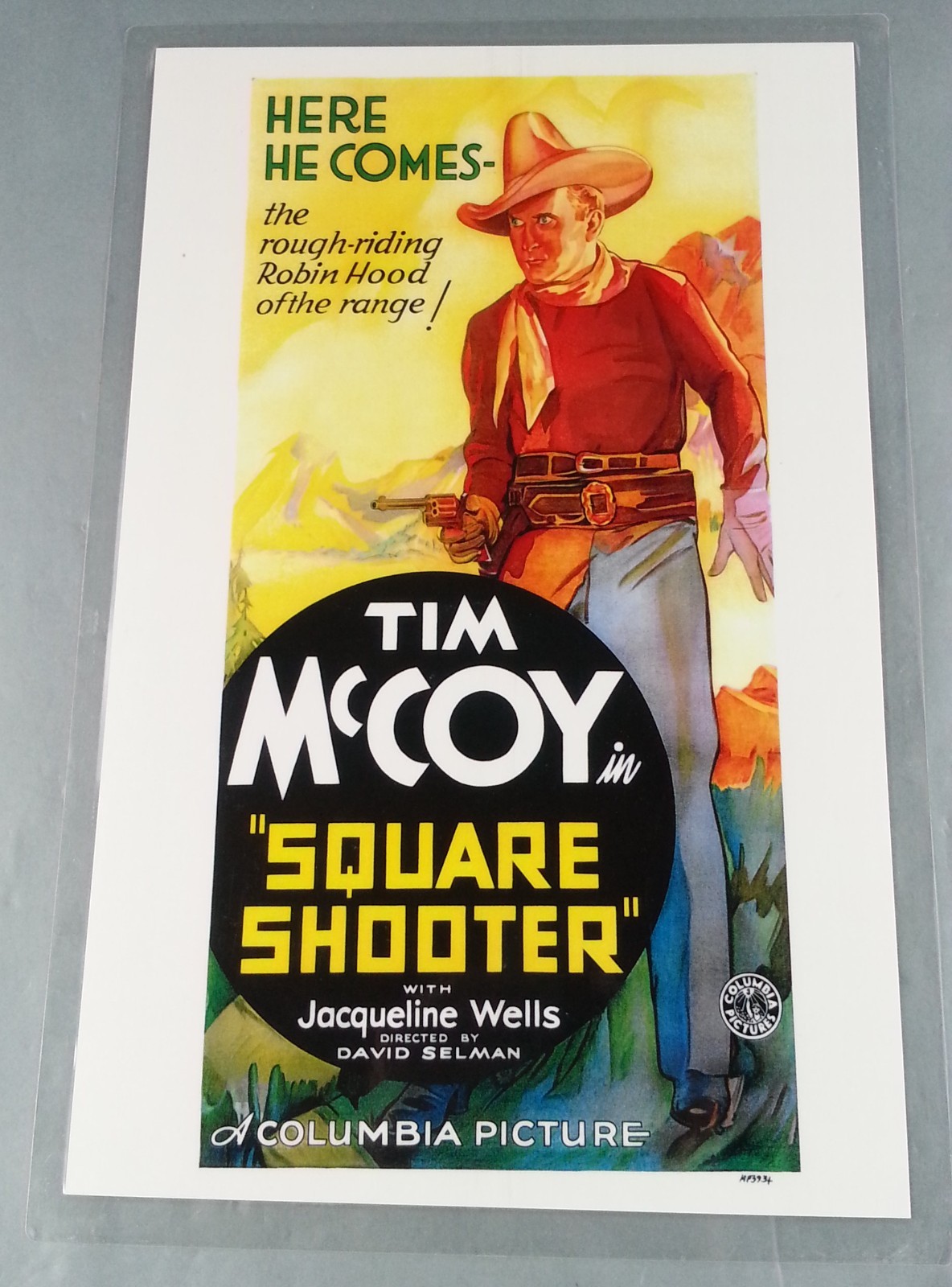 Tim McCoy Movie Poster Print Cowboy Western Laminated Square Shooter Wells