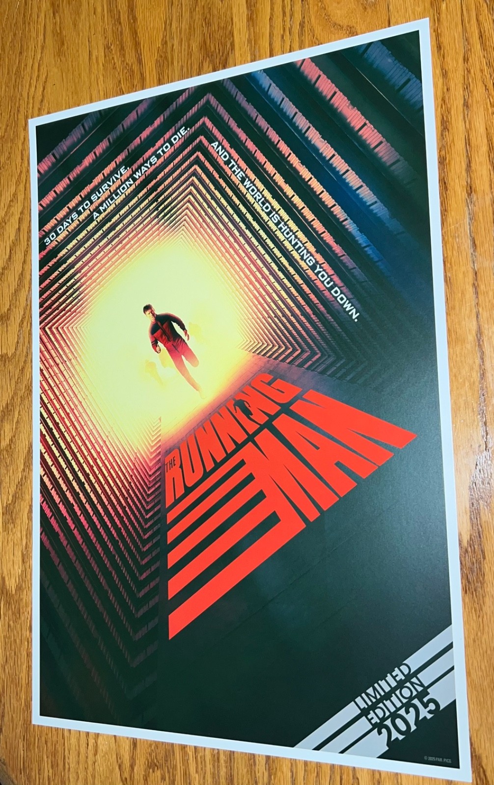 The Running Man 2025 AMC IMAX Limited Exclusive Poster 12×18