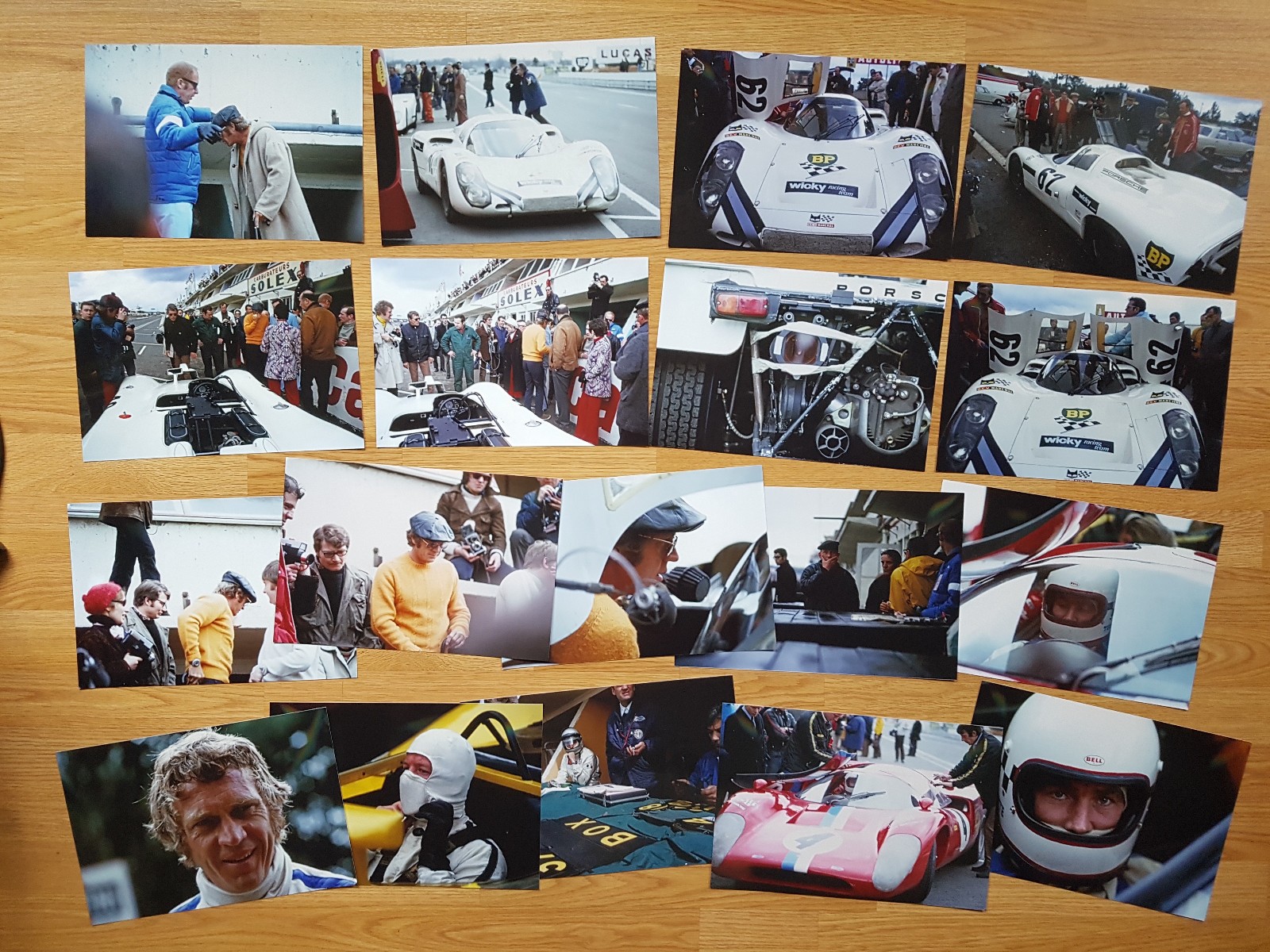 Steve McQueen filming LE MANS Sturges 18 scarce 8×12 candid stills PORSCHE 917