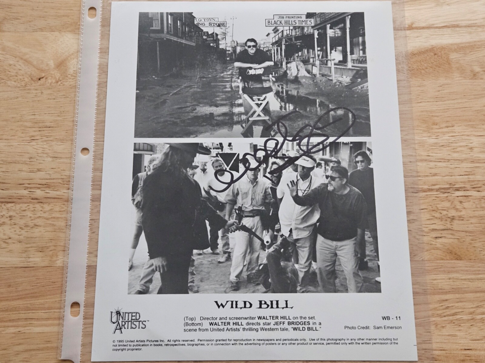 Signed Walter Hill Wild Bill 8×10 Photo Autograph
