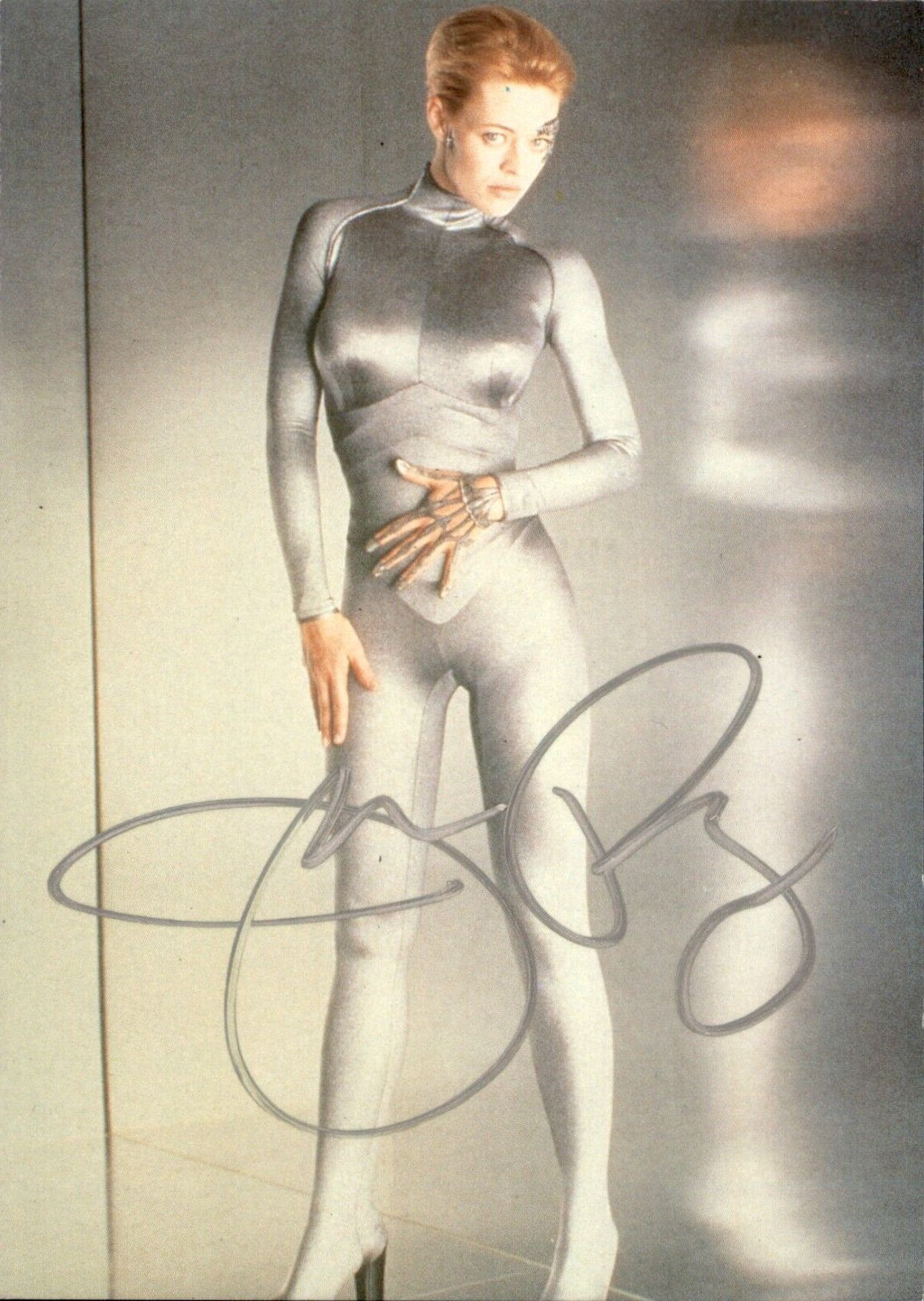 Jeri Ryan Signed Star Trek Voyager Seven Of Nine Postcard Photo 7 Of 9 JSA COA 4