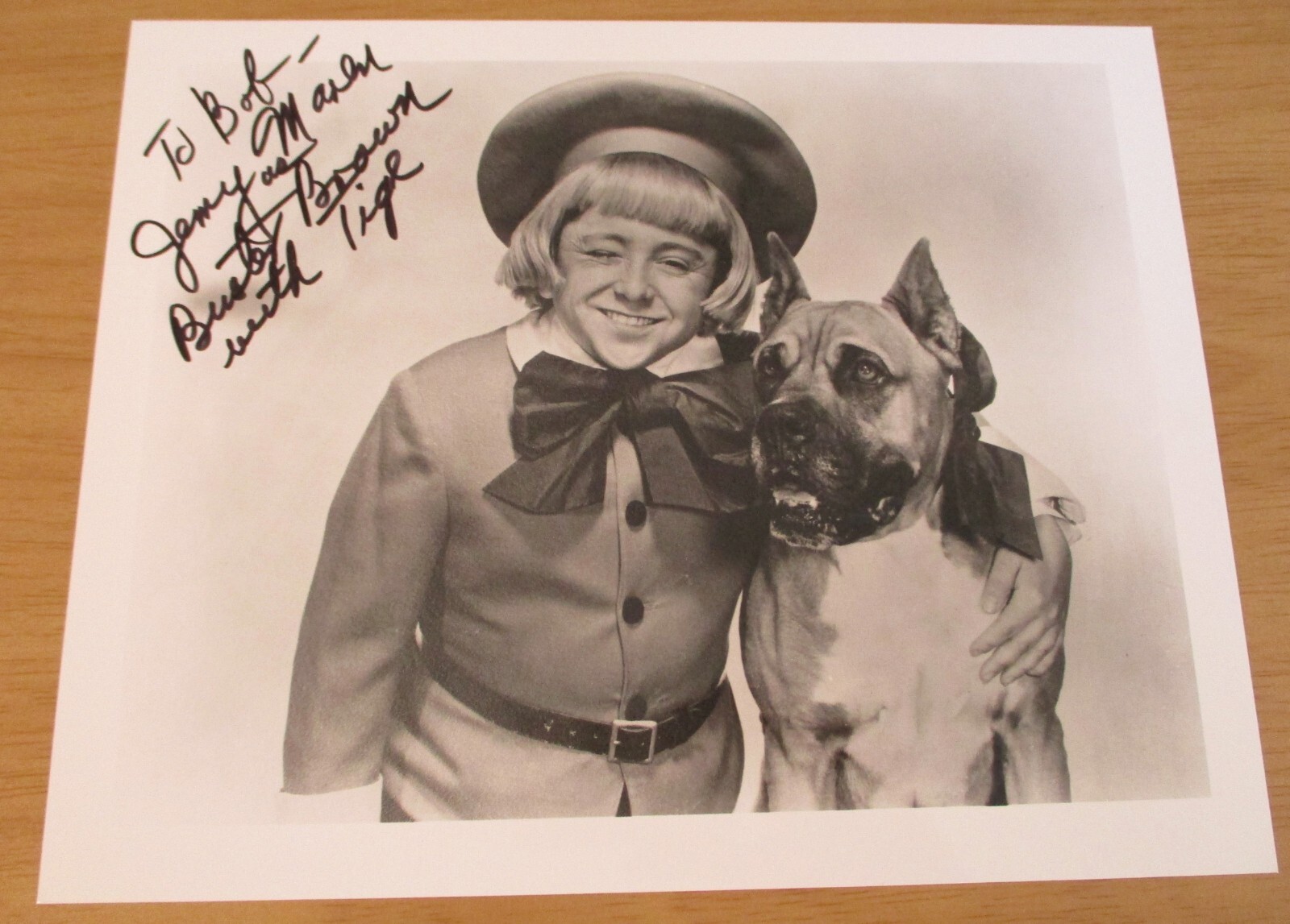 ~BUSTER BROWN Promo PHOTO~WIZARD of OZ Munchkin “JERRY MAREN” Signed~8″ x 10″~