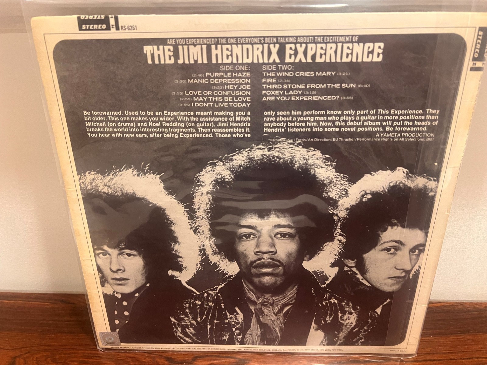 Jimi Hendrix Experience Signed Are You Experienced Noel Redding Mitch Mitchell