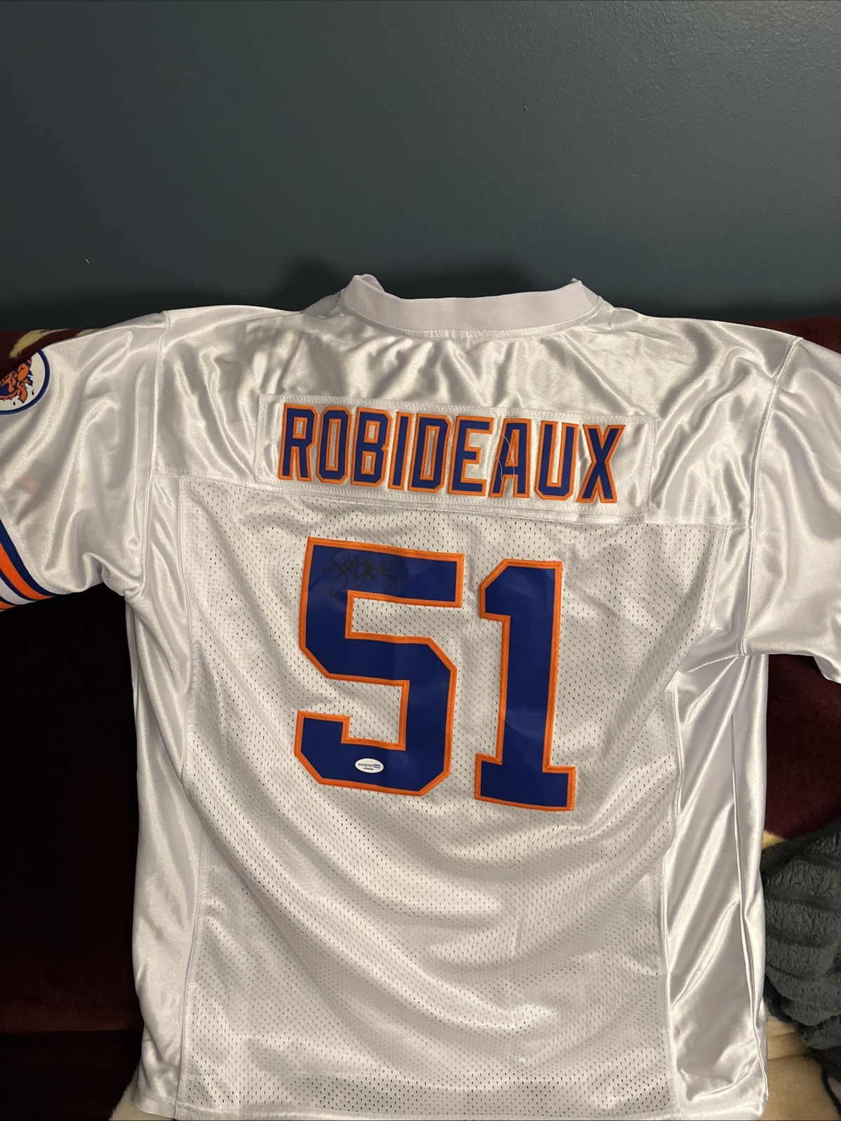 JONATHAN LOUGHRAN SIGNED THE WATERBOY MUD DOGS JERSEY ROBIDEAUX SANDLER ACOA L
