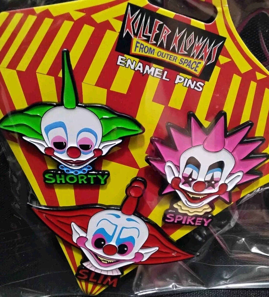 Killer Klowns From Outer Space SDCC 24 Exc 3 Enamel Pin Set LE 1000 New