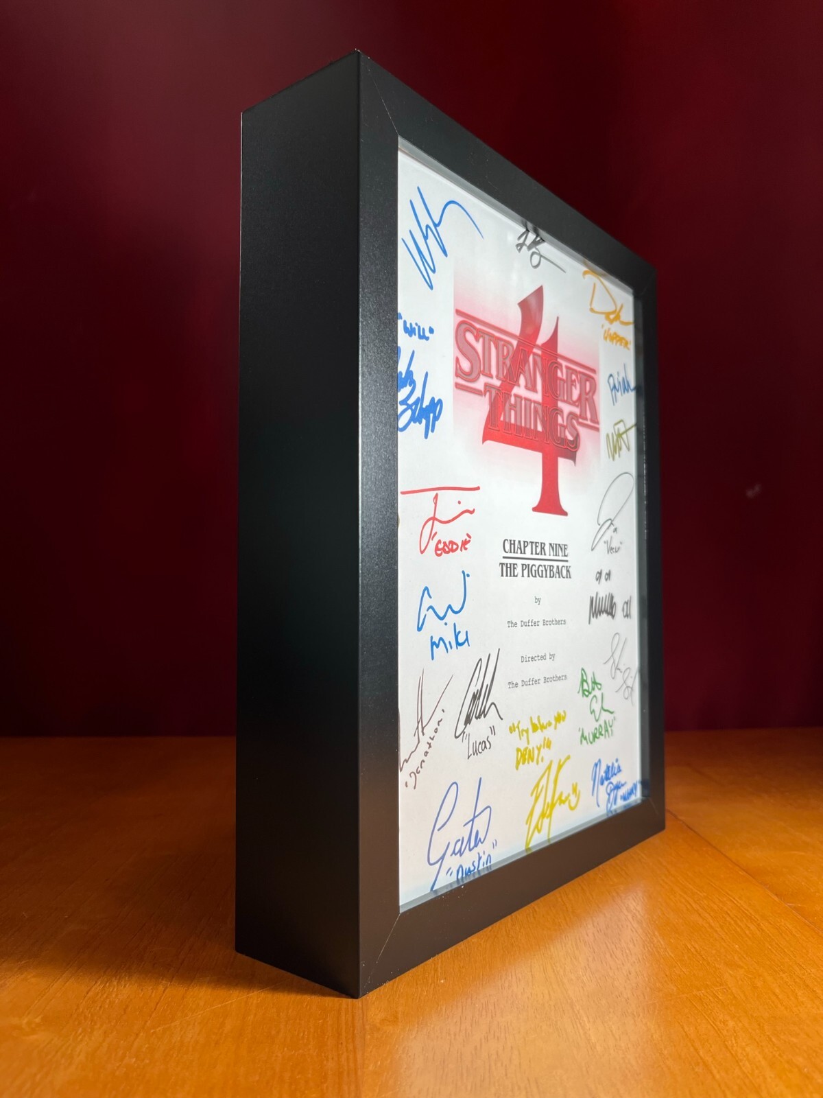 Stranger Things 4 Season Finale Script Signed- The Piggyback- Autograph Reprints