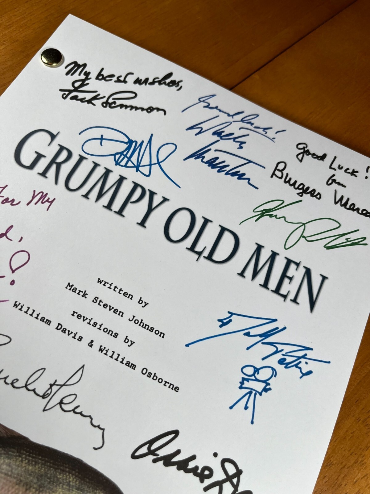 Grumpy Old Men Script Signed- Autograph Reprints- 120 Pages
