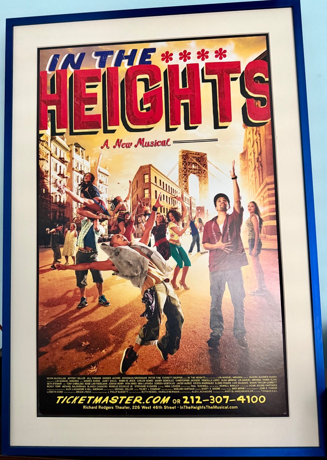 Original Broadway poster of Richard Rodgers Theatre run of “In The Heights”