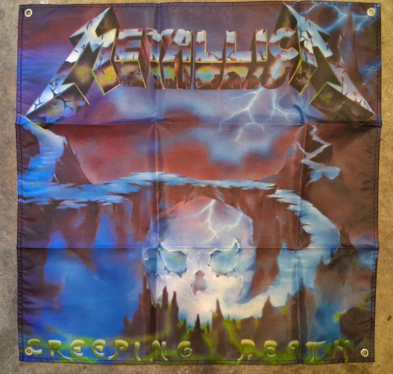 Metallica Creeping Death 2x2ft Banner Flag
