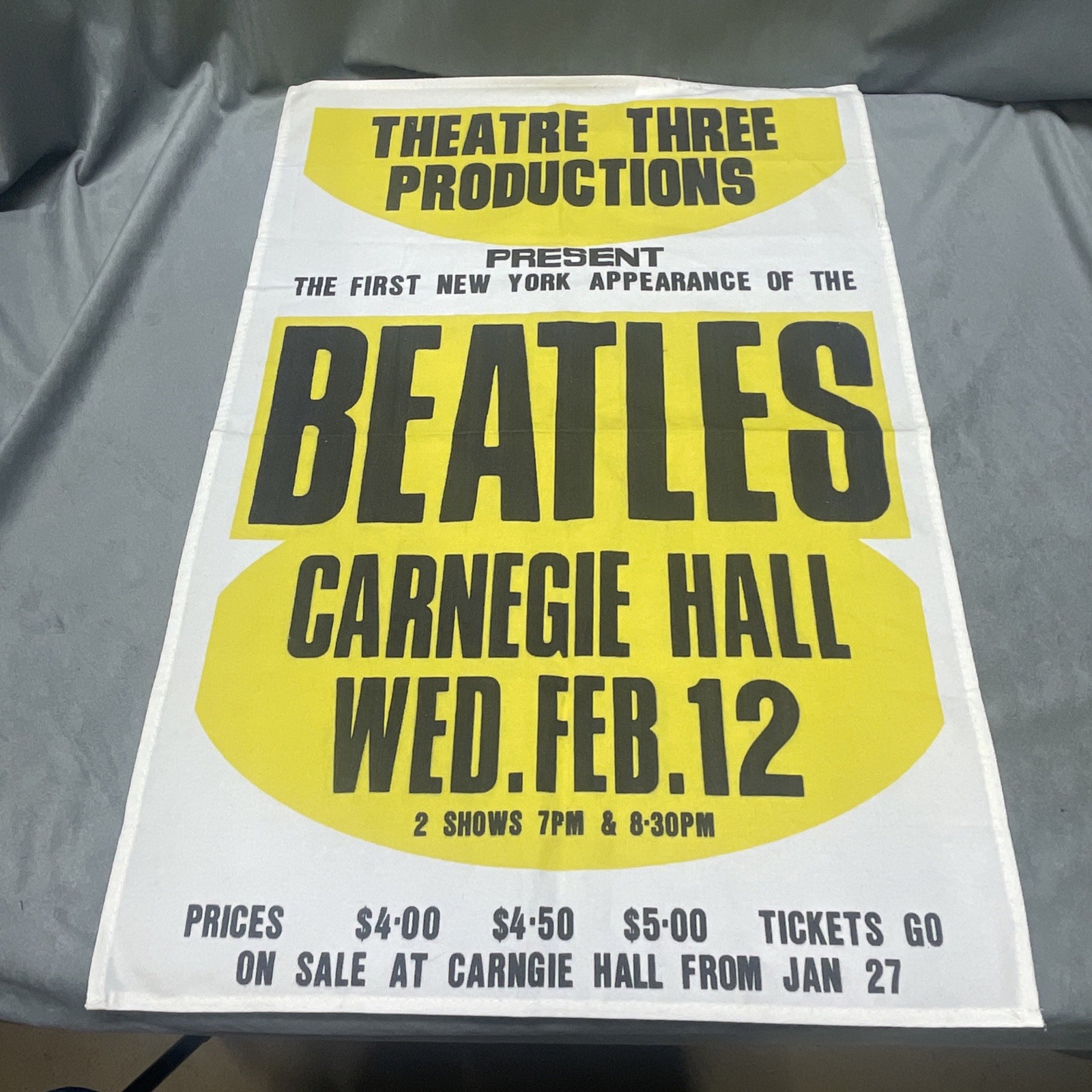The Beatles Carnegie Hall Poster Official Replica Tapestry 2021 Apple Corps Ltd