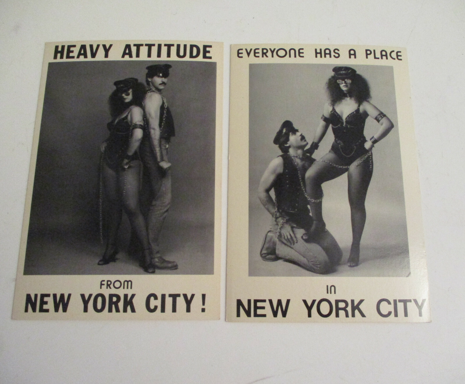 (2) Vintage 1983 NYC Postcard S&M Bondage Al Maas Michael Ian Photograph