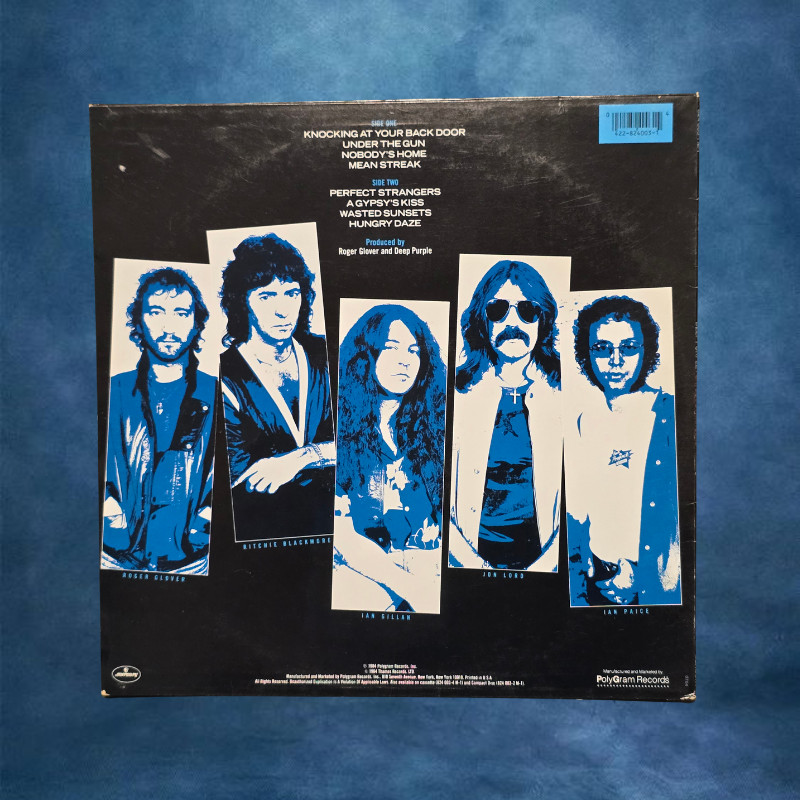 Deep Purple – signed vinyl record – Perfect Strangers – 5 signatures