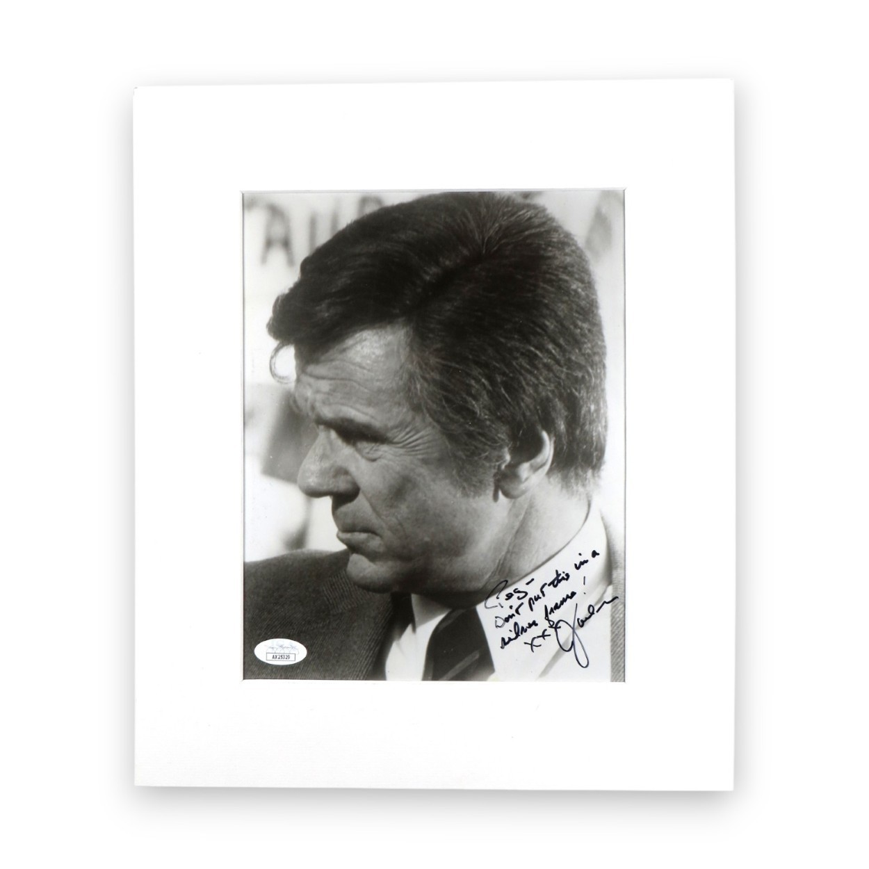 Jackie Cooper Dual Autographed Matted 8X10 Photo Personlized JSA AX25329
