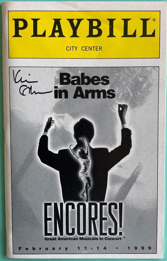 Kevin Cahoon (Only) Signed Playbill Babes in Arms David Campbell Erin Dilly 1999