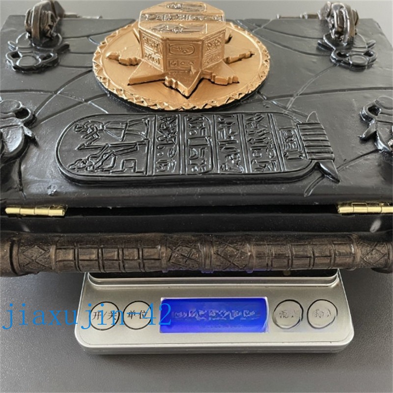 Book of The Dead The Mummy Magic book Box Prop with Key Resin Crafts Ornaments