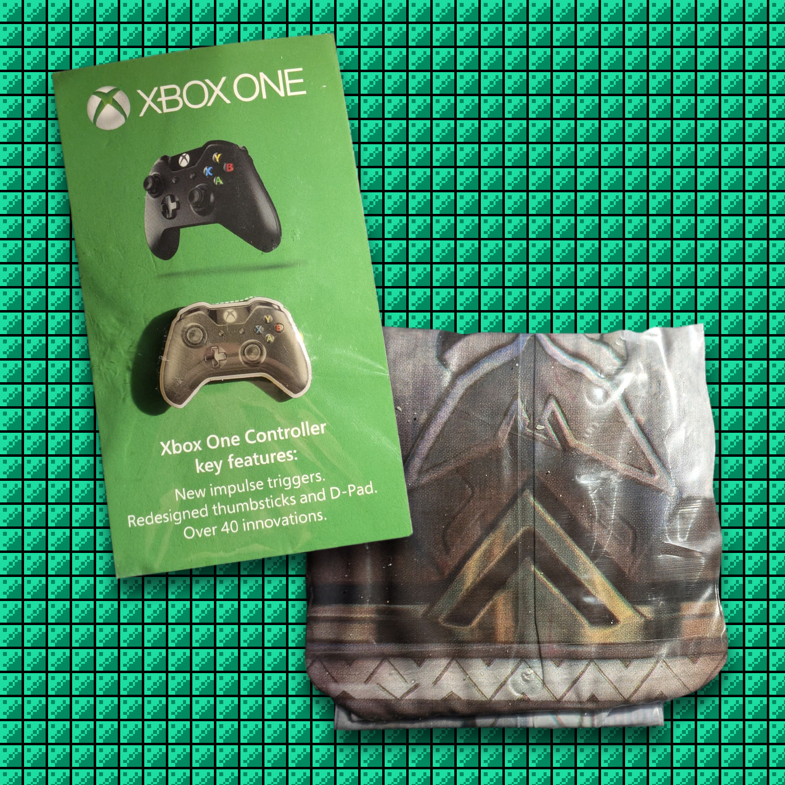 🎮📌 Xbox One Controller Pin + GameStop Neck Gaiter Sealed Promo Lot