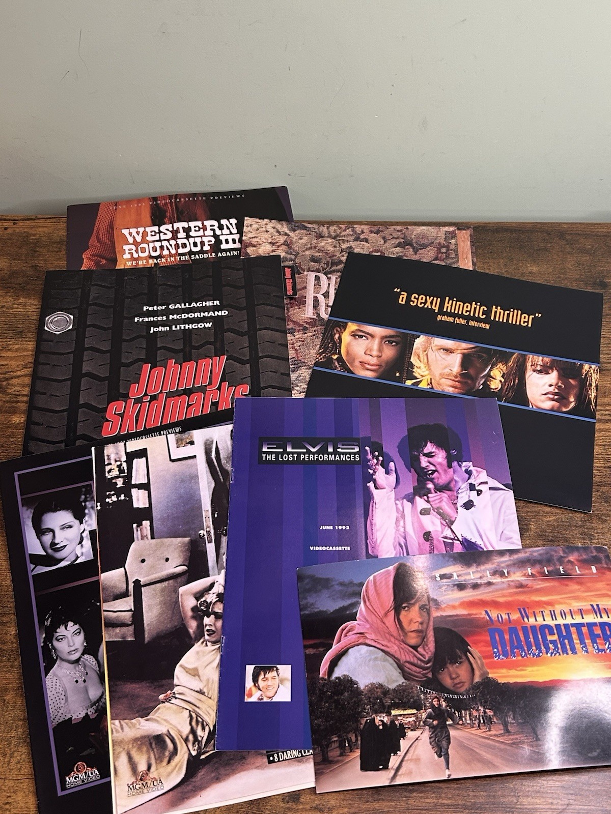 Early 90s VHS advertising pamphlet booklet Lot of 9 MGM movies Classic Elvis