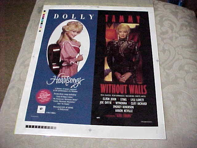 DOLLY PARTON / TAMMY WYNETTE – RARE PROFESSIONAL PHOTO ART – SONY NASHVILLE