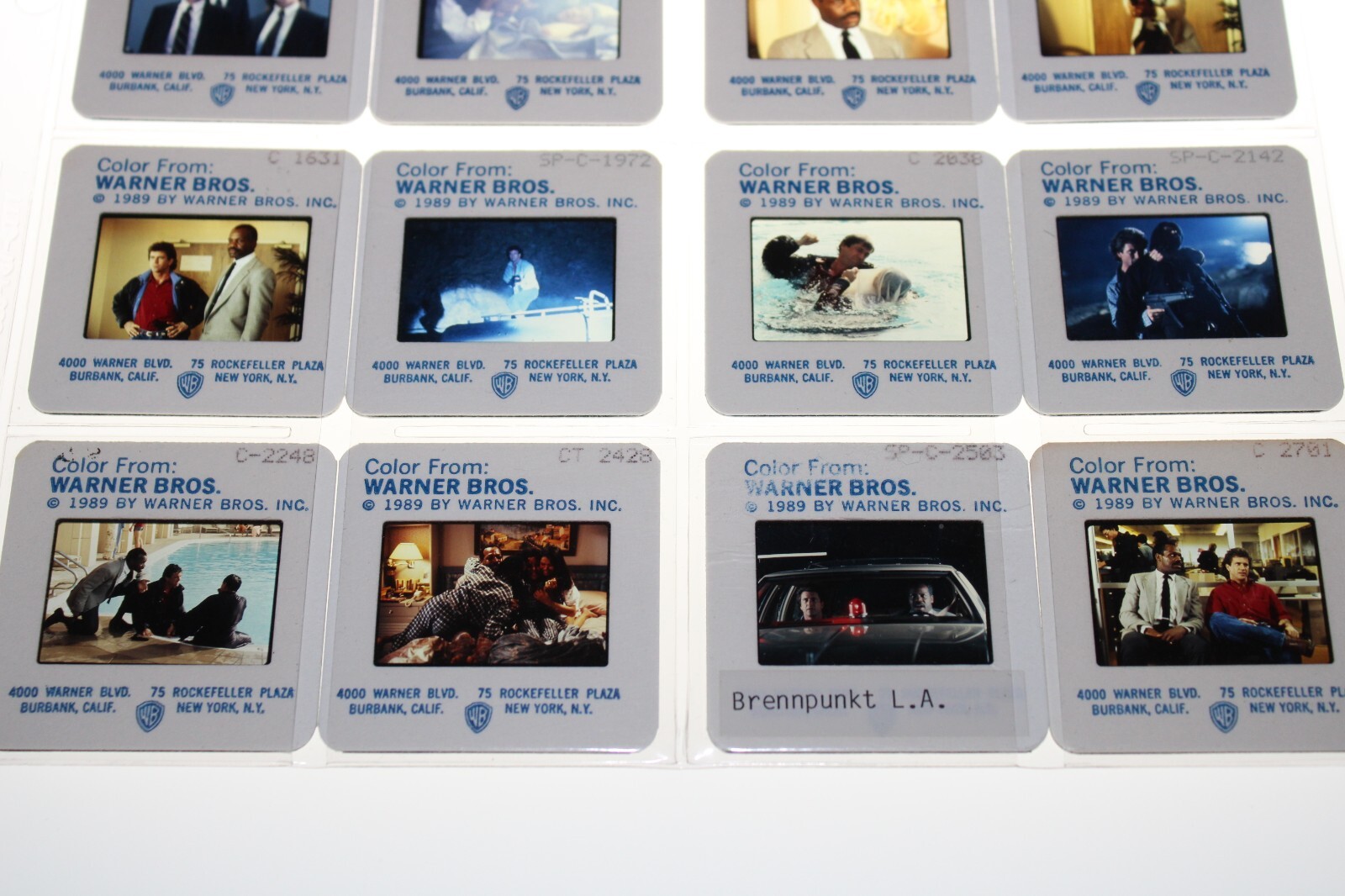 LETHAL WEAPON 2 – 39 press kit slides Mel Gibson Danny Glover Patsy Kinsit Pesci