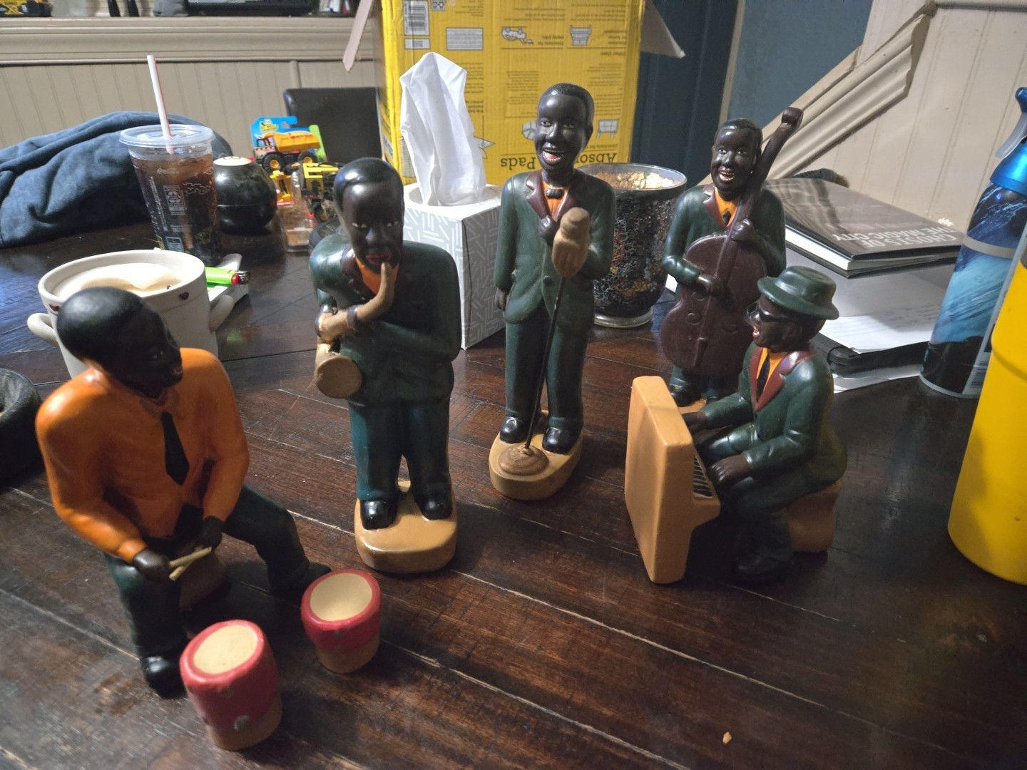 African Americana JAZZ Statue Figurine Lot Of 5 Black Americana