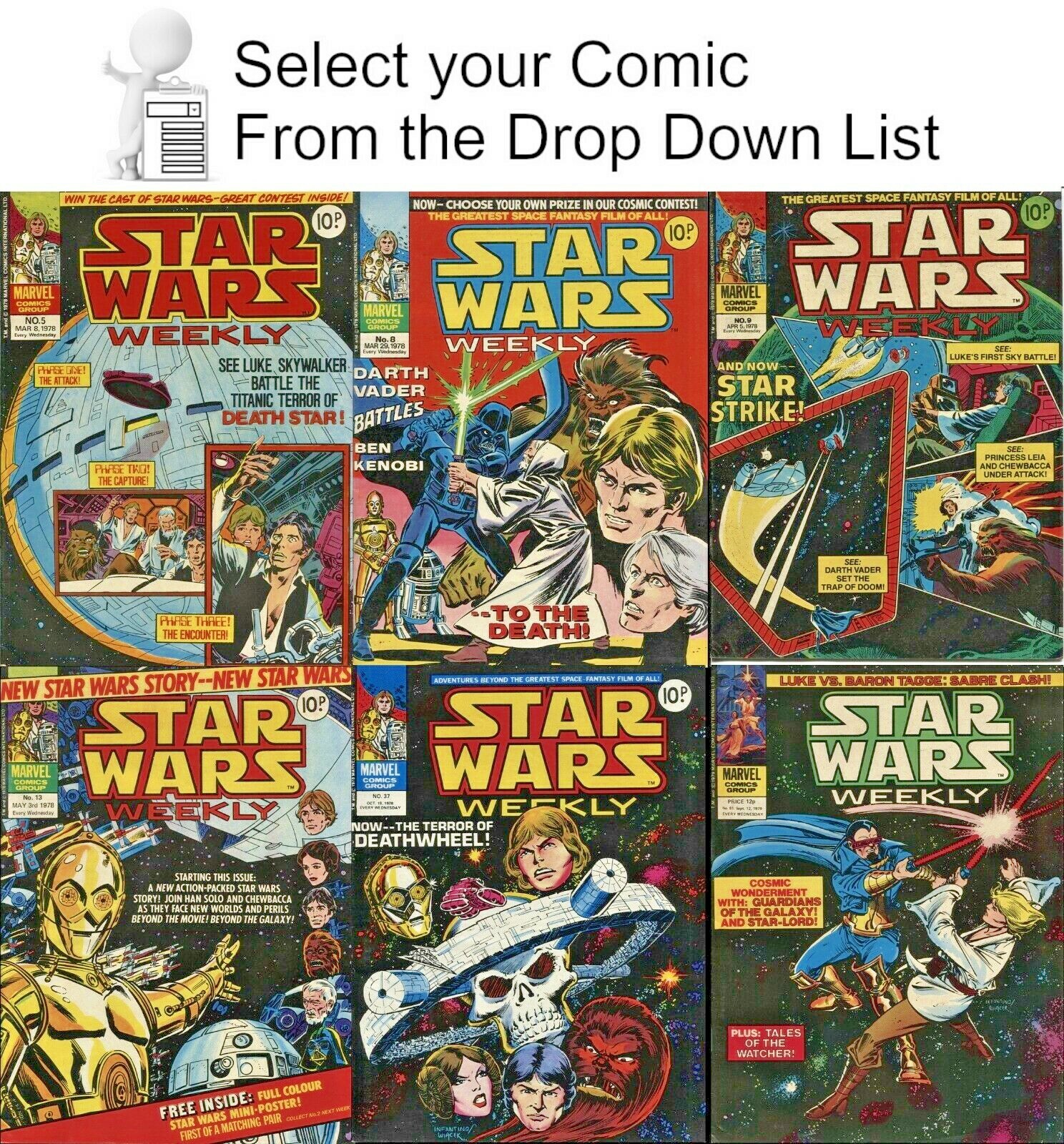 Original 1970s Star Wars Weekly UK Comic Book Collection- Your Choice of 150+