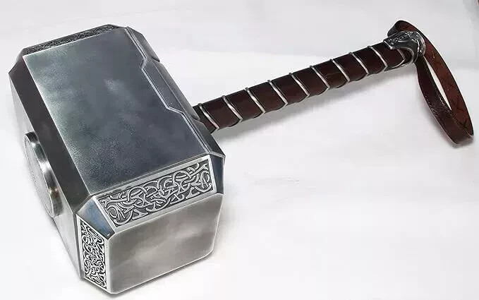 Avengers Version 2.0 Thors Mjolnir Cosplay Adult Metal Hammer 1:1 Real Props