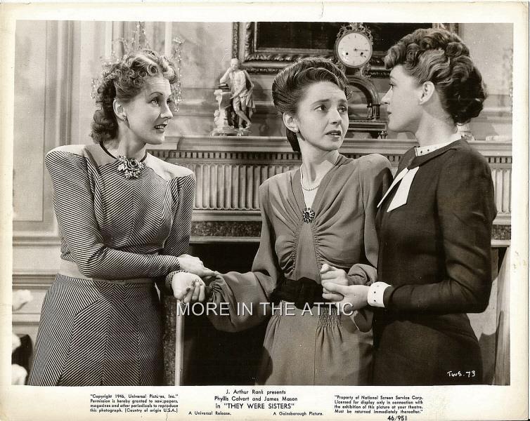 PHYLLIS CALVERT THEY WERE SISTERS ORIG GAINSBOROUGH PICTURES UK RANK FILM STILL