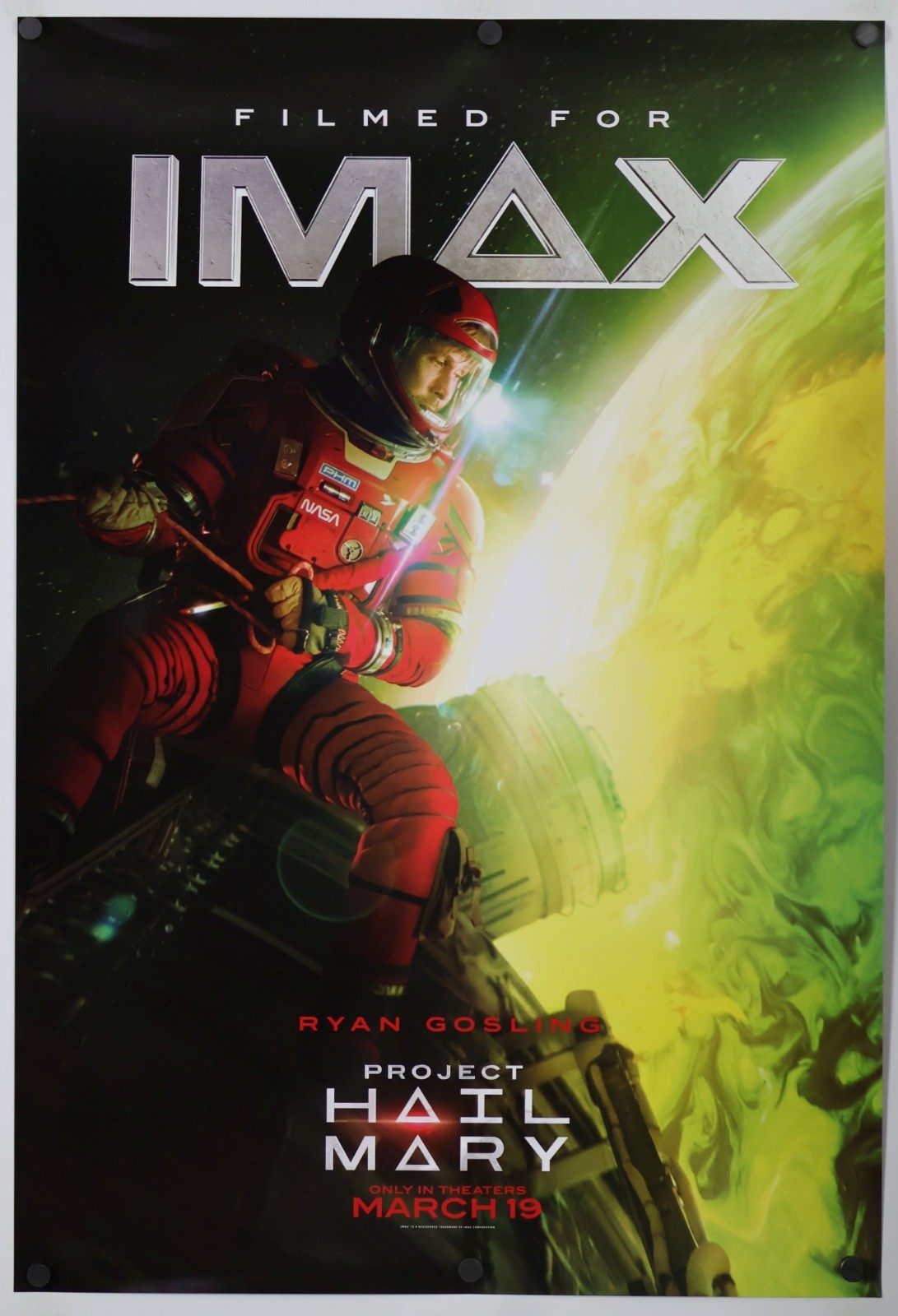 Project Hail Mary – original DS movie poster 27×40 D/S INTL IMAX READ