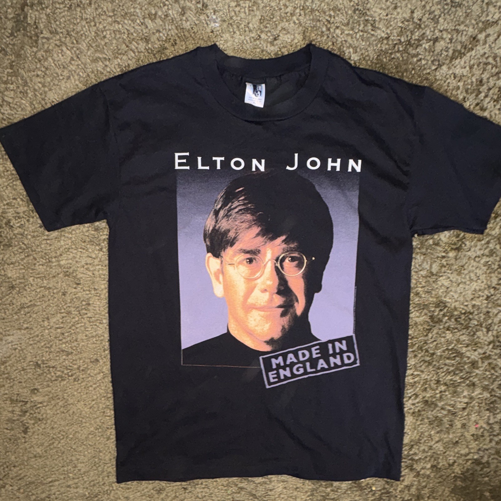 Elton John 1995 vintage graphic concert tee black Size XL Rock & Pop