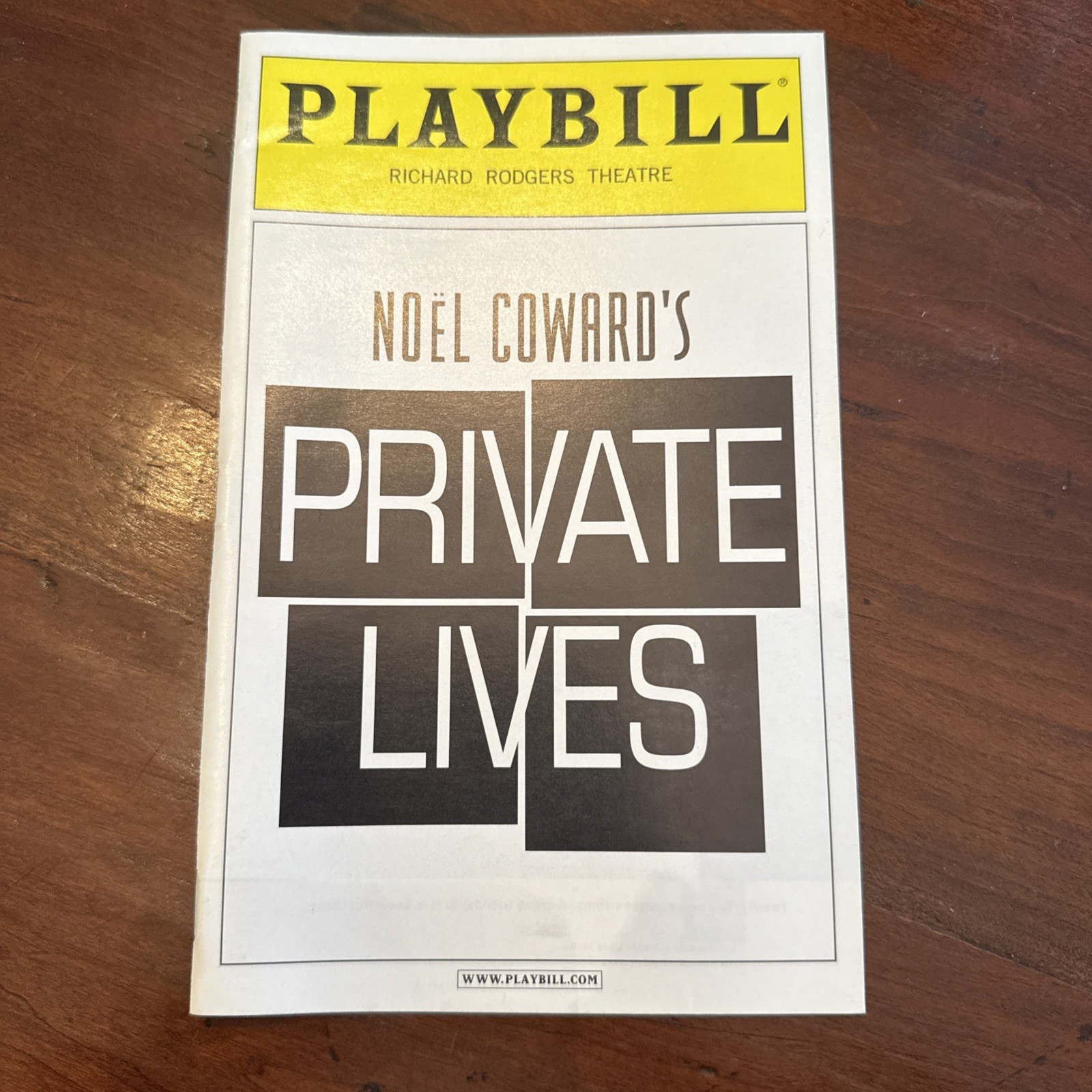Alan Rickman Playbill “Private Lives” 2002 Broadway Lindsay Duncan