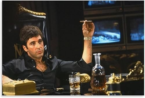 Scarface Al Pacino Movie Poster Aesthetic Wall Art Home Decor Print 24×36