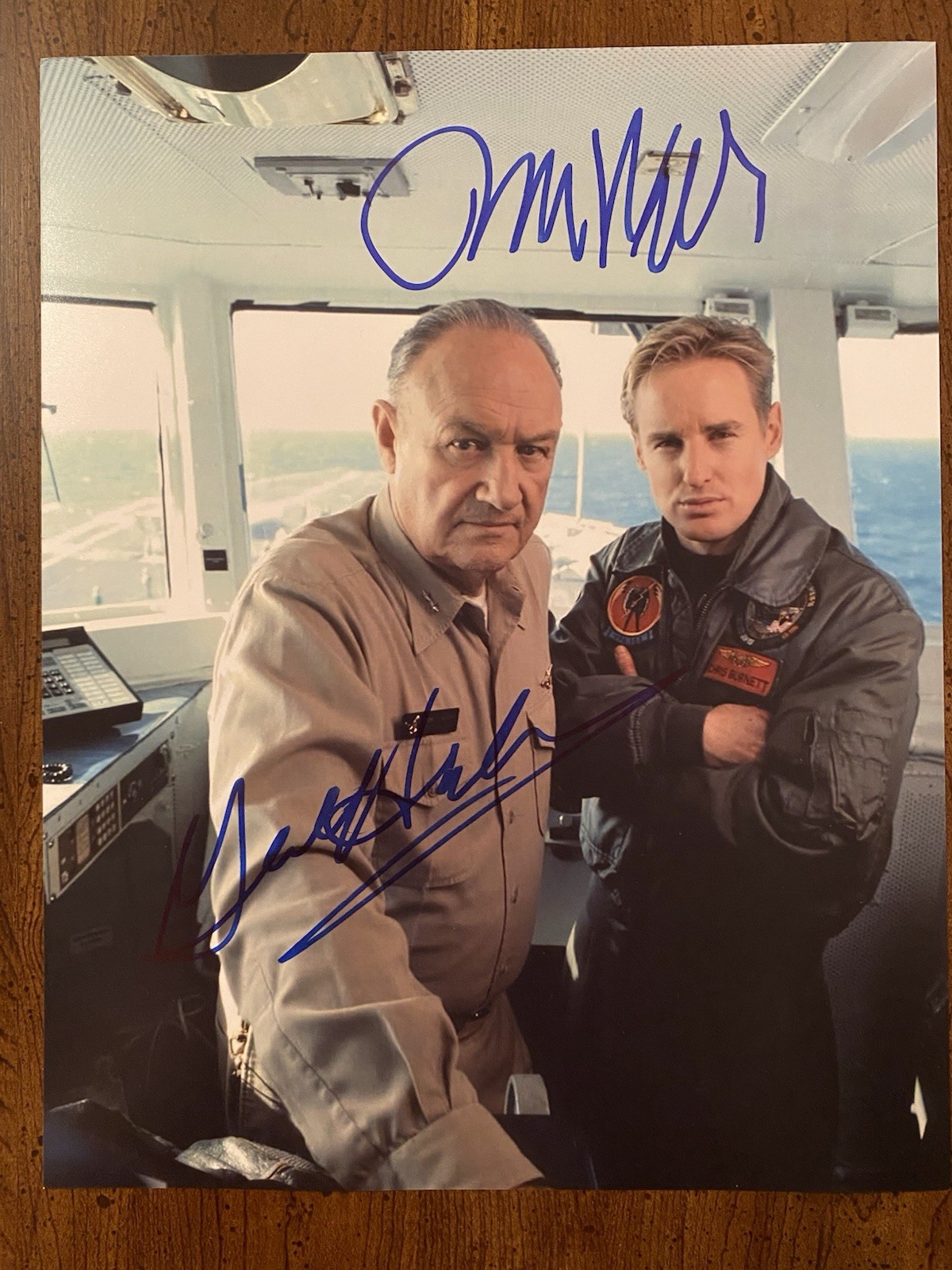 Gene Hackman Owen Wilson Signed Autographed Photo With COA Behind Enemy Lines