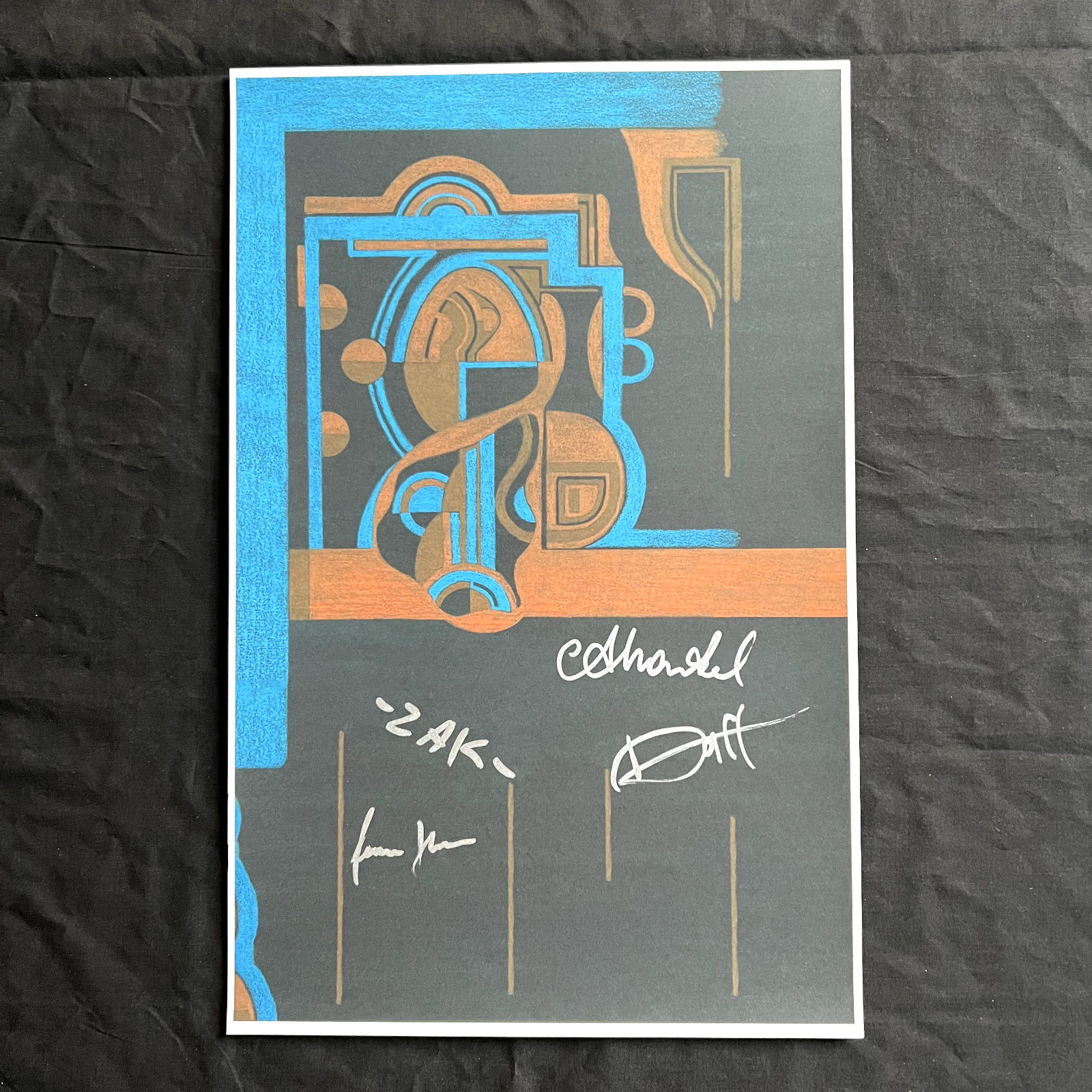 Orb Signed The Space Between Poster (Music Autograph NOT Vinyl / CD)