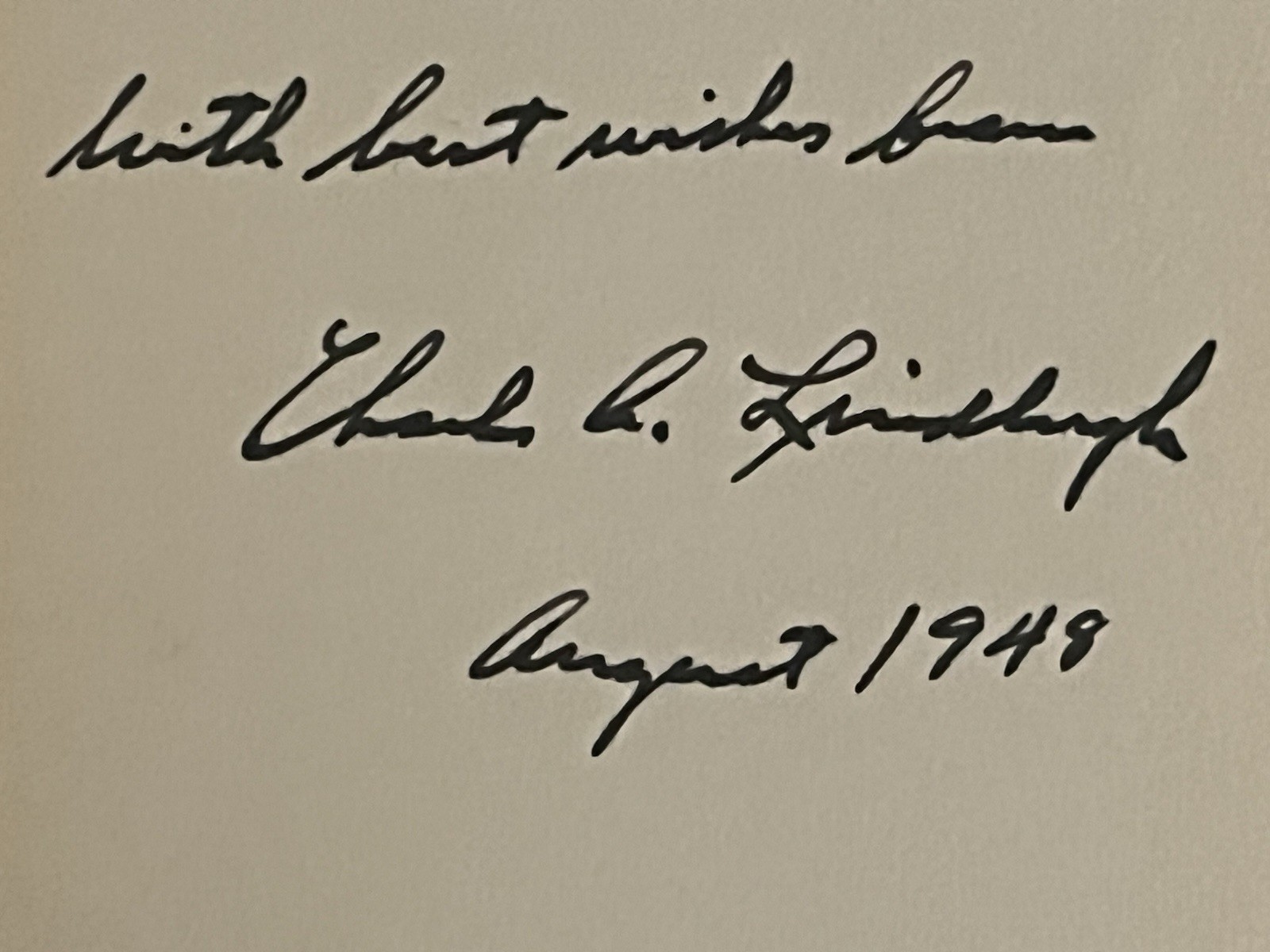 CHARLES LINDBERGH signed PSA FIRST EDITION Of Flight and Life Autographed book!