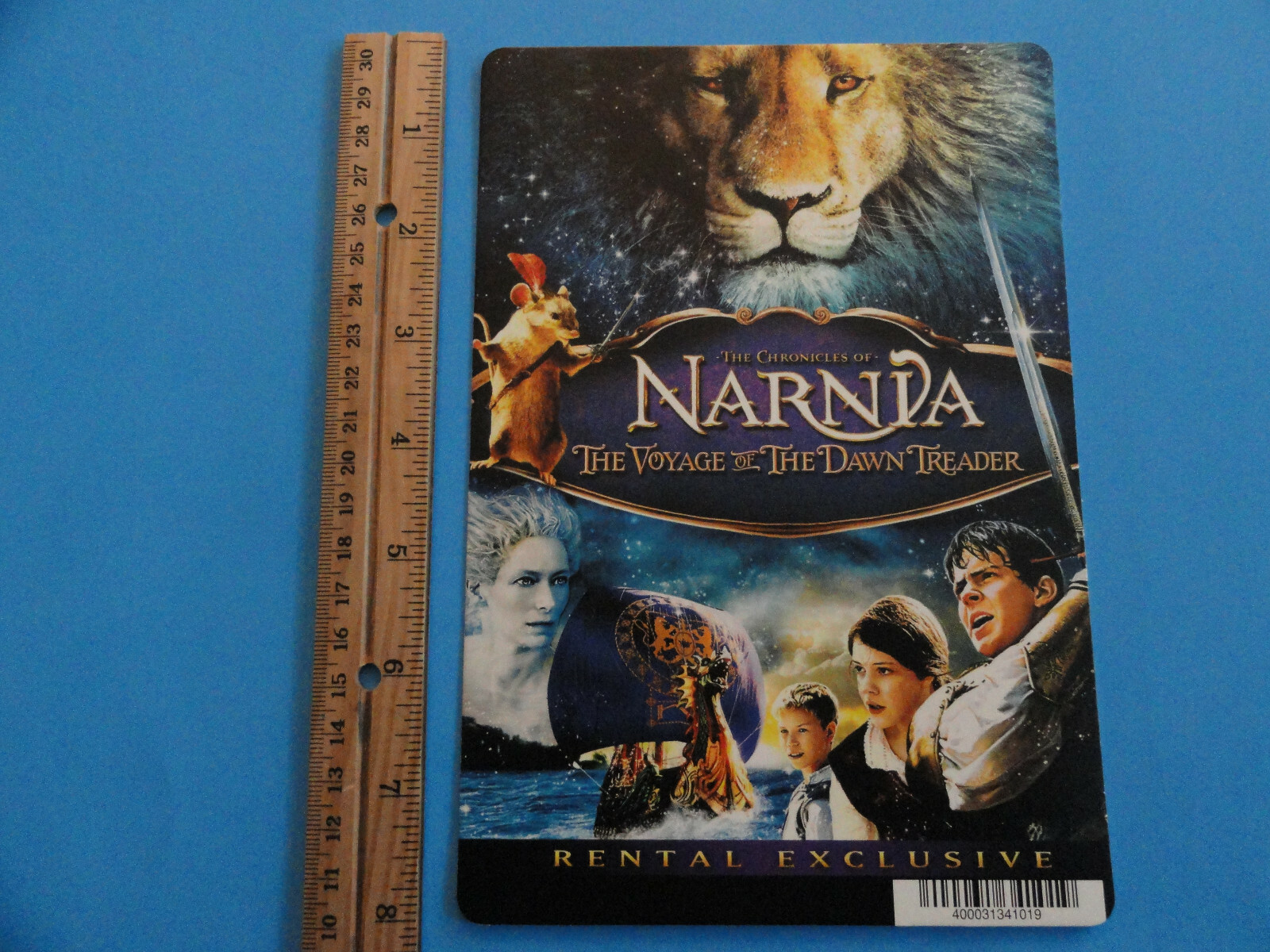 THE CHRONICLES OF NARNIA VOYAGE OF..BLOCKBUSTER VIDEO BACKER CARD 5″X8″ NO MOVIE