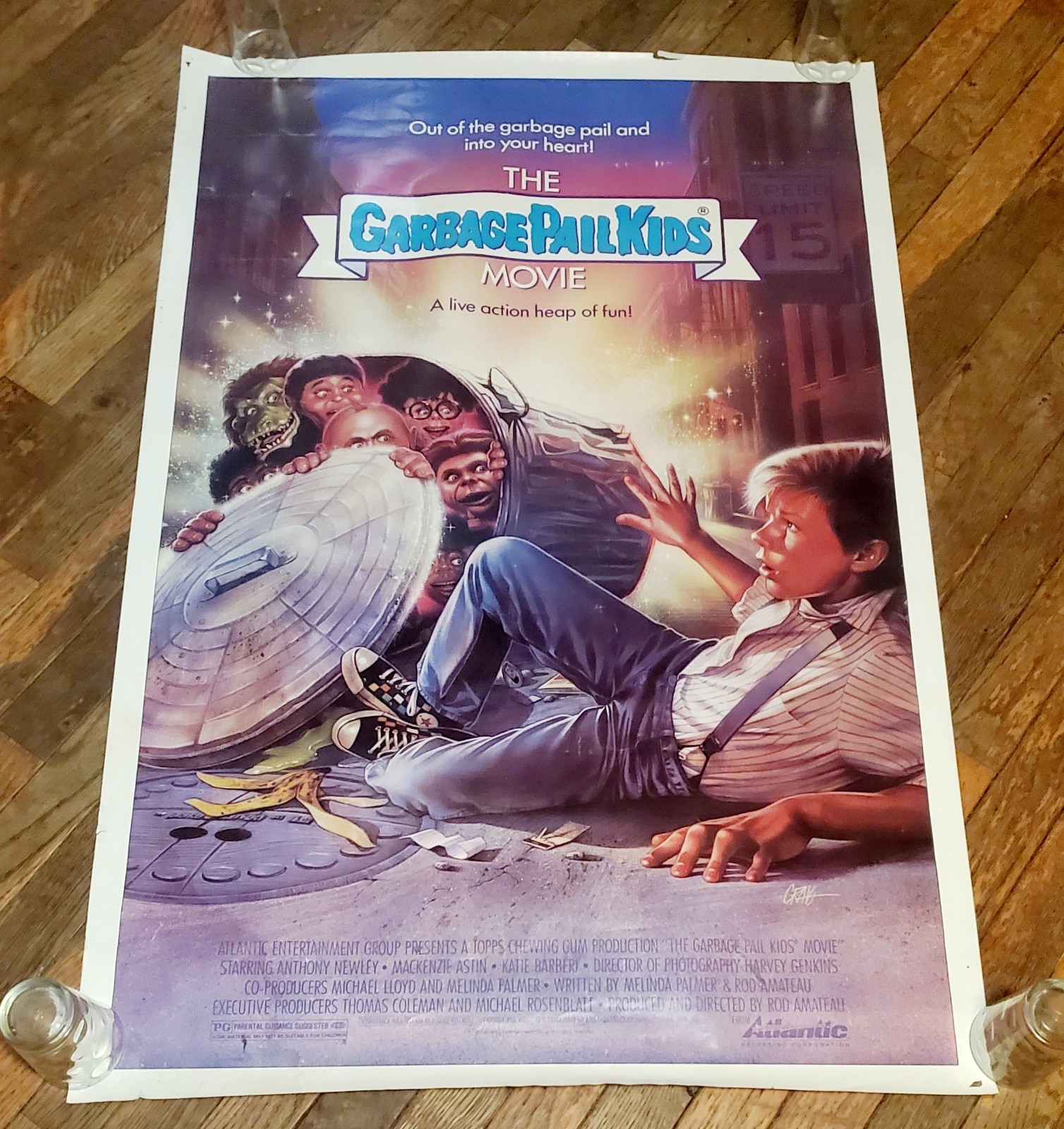 1987 “GARBAGE PAIL KIDS-THE MOVIE” Orig. 27 X 41 Inch ROLLED POSTER Topps Cards