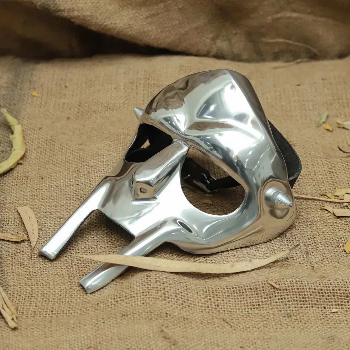 MF DOOM Mask Gladiator Helmet Face – Metal Finish Hip-Hop Cosplay Collectible