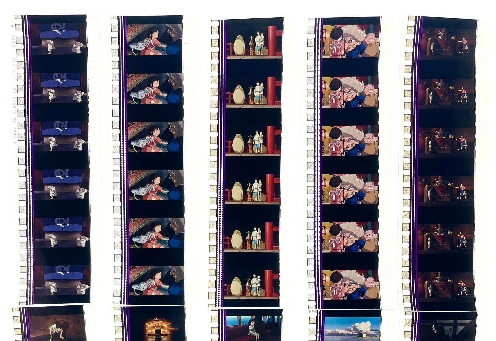 Spirited Away (2001) 35mm Film Cell 10 Strips Studio Ghibli