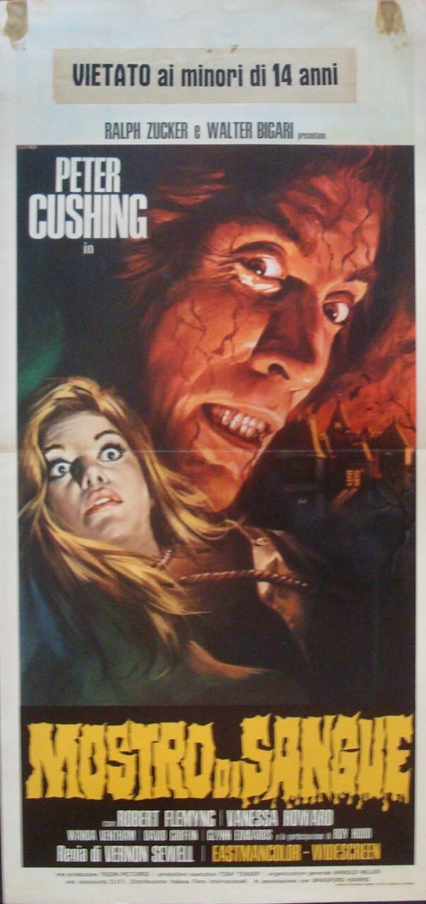 BLOOD BEAST TERROR Italian Locandina movie poster PETER CUSHING HORROR 1967