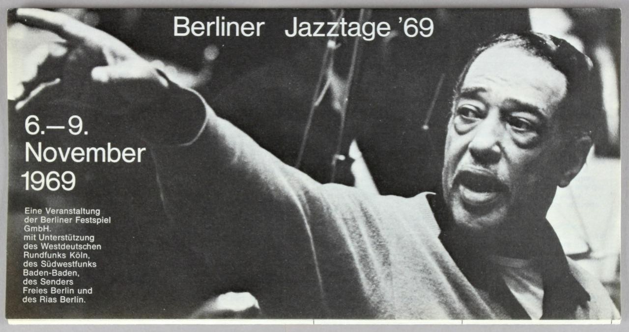 DUKE ELLINGTON MILES DAVIS – original Berliner Jazz Tage 1969 gig flyer/brochure