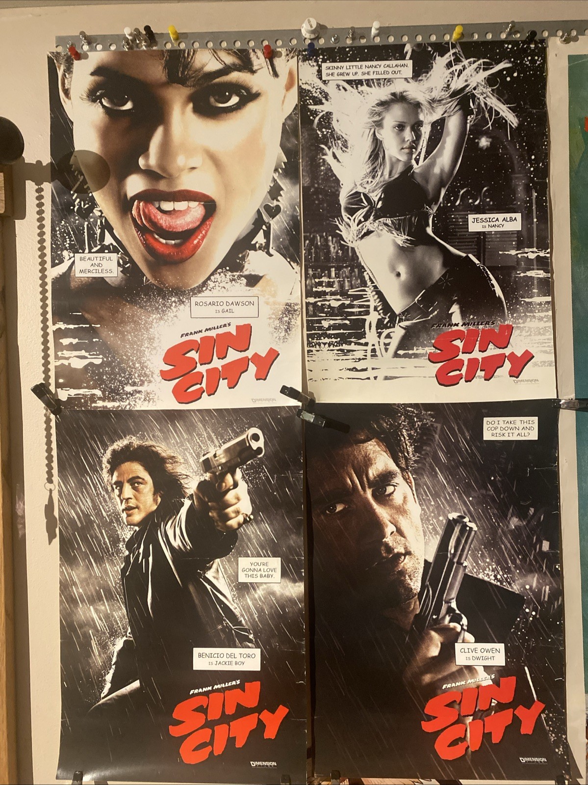 Sin City Original 4 PROMO Poster Benicio Rosario Dawson Jessica Alba Clive Owen