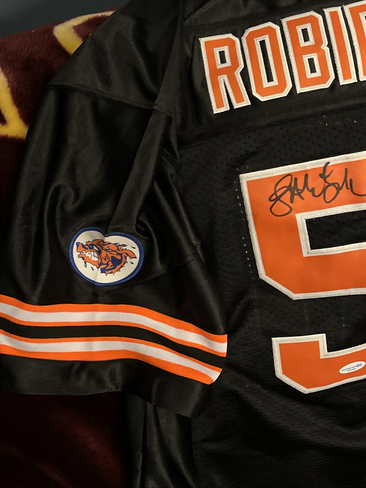 JONATHAN LOUGHRAN SIGNED THE WATERBOY MUD DOGS JERSEY ROBIDEAUX SANDLER ACOA L